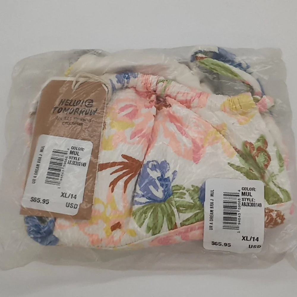 Billabong Ur A Dream Coco Bralette Bikini Top White Floral